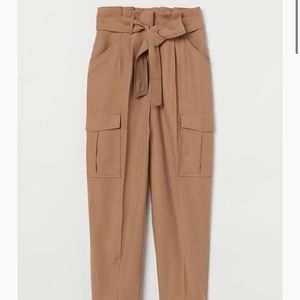 High Waisted Paper Bag Trousers